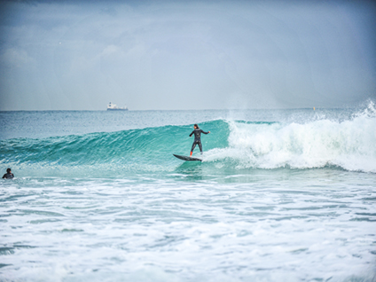 Scarbough beach surfing